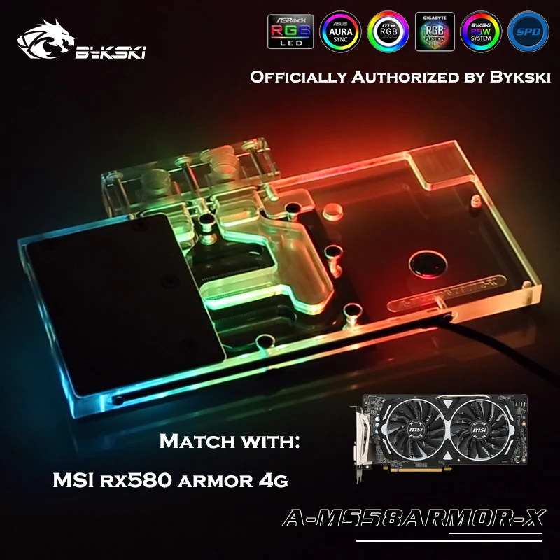 ^Cheap Bykski A-MS58ARMOR-X Full Coverage GPU Water Block For MSI RX580 ARMOR Graphics Card Cooler Heatsink Water Cooling ^Cheap Bykski A-MS58ARMOR-X Full Coverage GPU Water Block For MSI RX580 ARMOR Graphics Card Cooler Heatsink Water Cooling