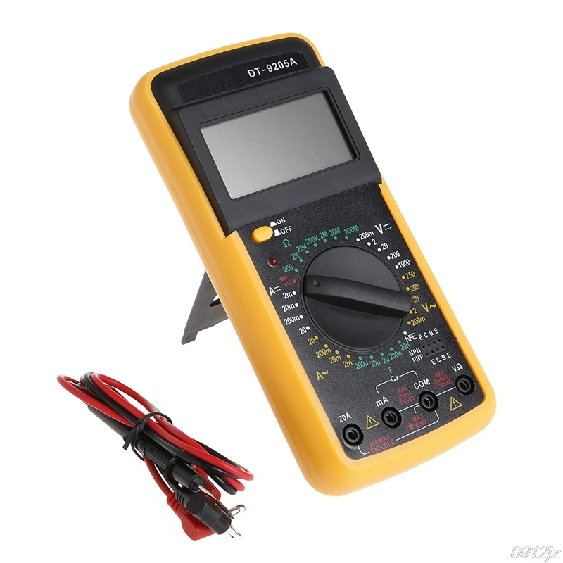 DT 9205A Цифровой мультиметр ЖК дисплей AC/DC Амперметр Сопротивление Емкость тестер
