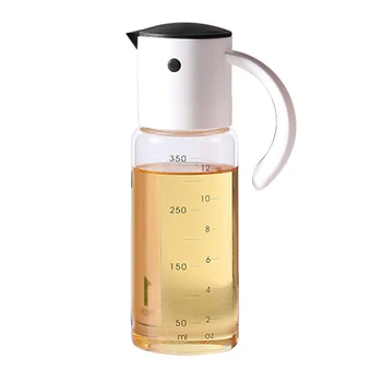 

Promotion! Olive Oil Dispenser Bottle for Kitchen Cooking - Auto Flip Condiment Container with Automatic Cap and Stopper 350Ml