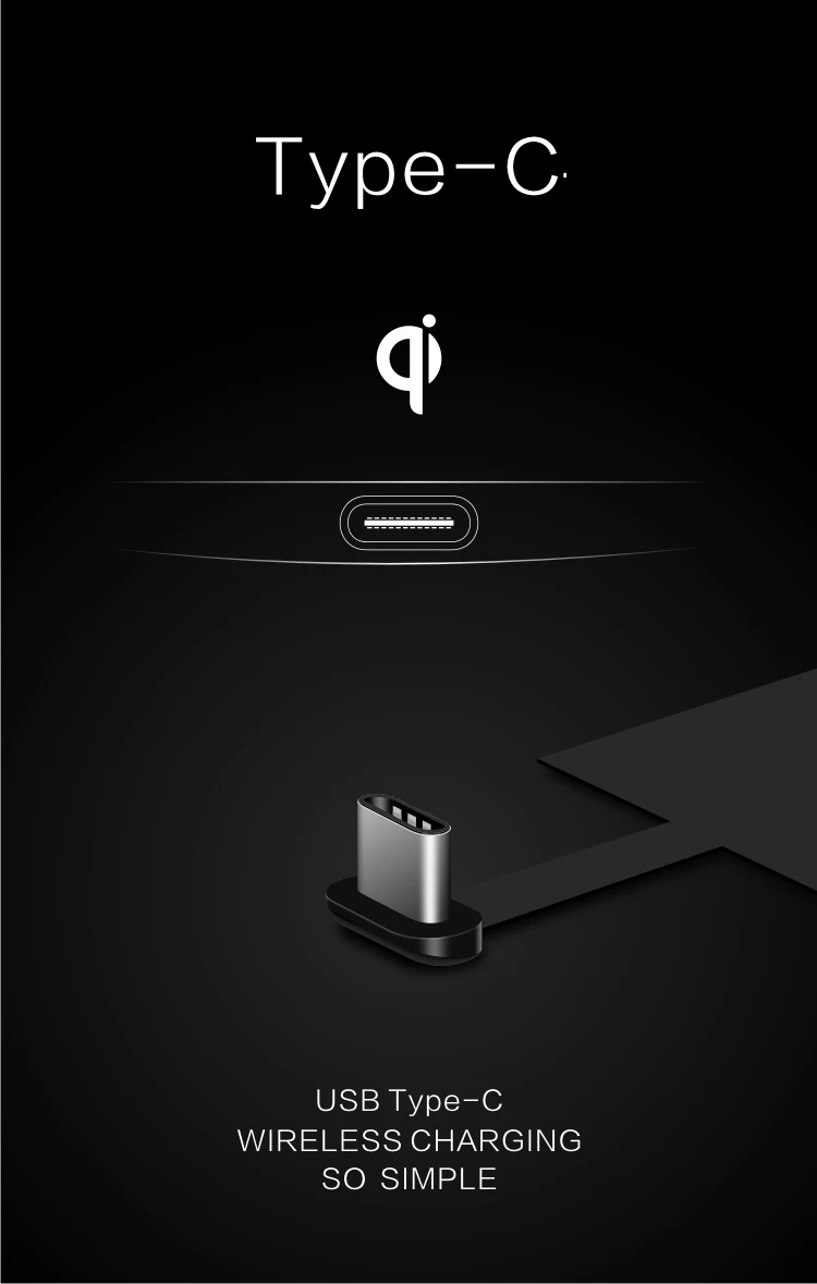 Qi Wireless Charging Receiver Universal Type-C Charger For Huawei P20 Pro P10 Plus Xiaomi Mi8 Mi6 For USB Type C Charging Dock usb quick charge