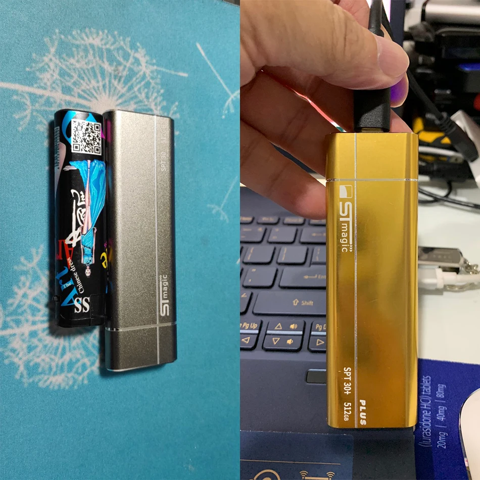  Stmagic Spt30 Metal USB 3.1 Typc-C Portable Solid State Drive 256GB 512GB 1TB 2TB External SSD 480M