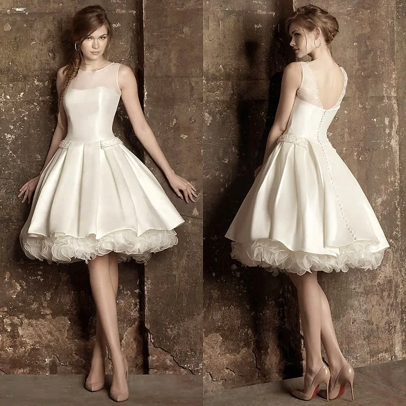 Прозрачная декорация marfim A linha curta vestido de noiva Vestidos De Renda Короткое свадебное платье невесты платья подружки невесты