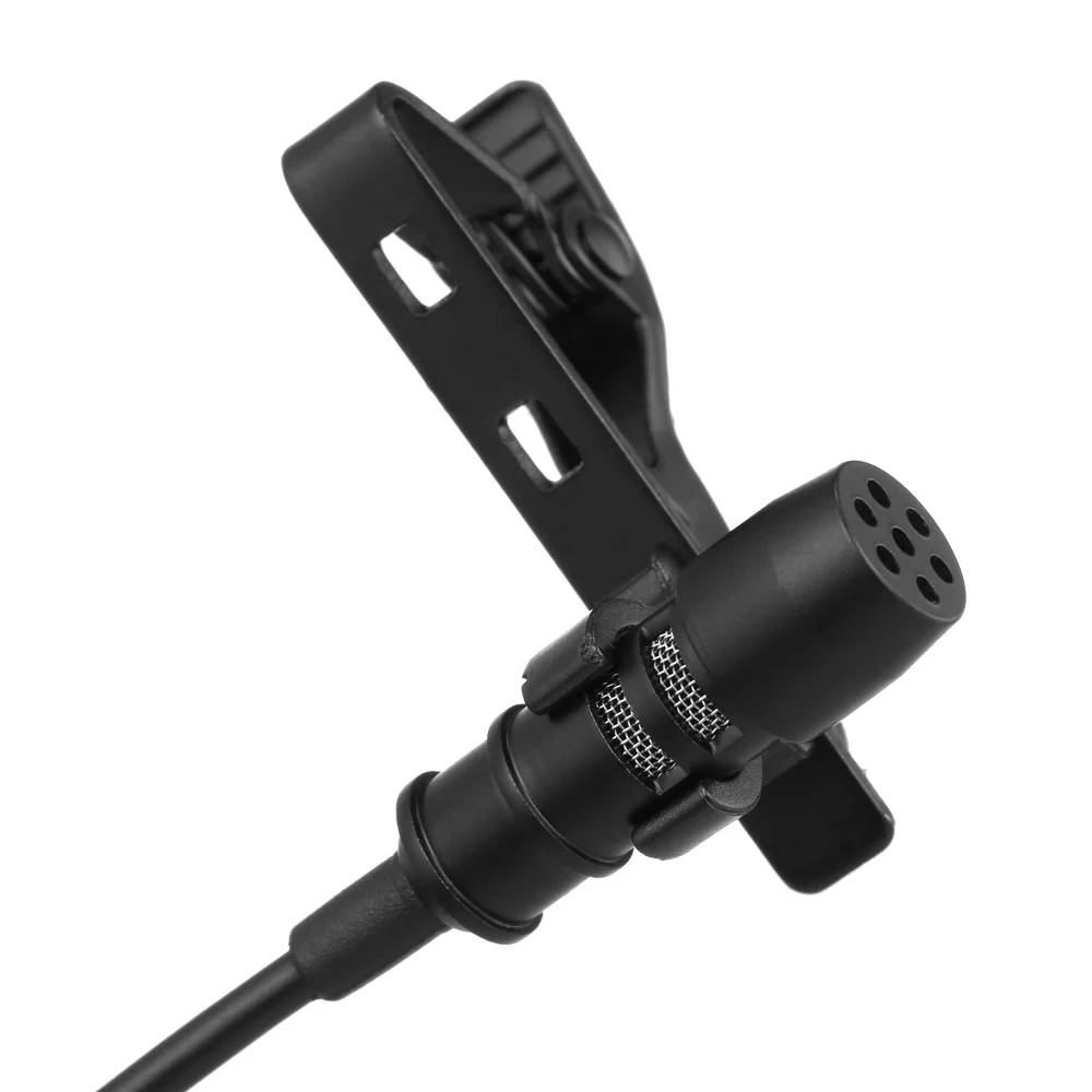 Mini Collar Microphone 1.5m Wires Clip Lapel 3.5mm Microphone High Sensitivity Mic with Storage Bag For Smart Phone Laptop PC