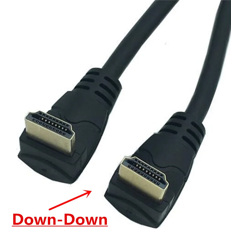 Down-Down 1080P 4K HDMI прямоугольный HDMI кабель вверх и вниз 90 градусов шнур для xbox HDTV DVD видео 0,3 m 0,6 m 1,8 m - Цвет: Down-Down