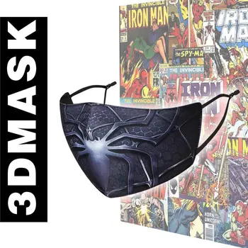 

Captain America-Iron Man Mouth Print Face Fabric Masks Fabric Adult Face Mask Washable Reusable Mouth Mask