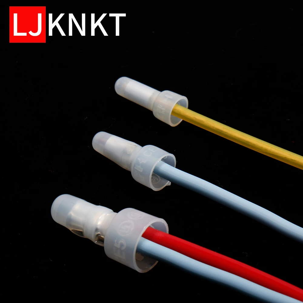 100pcs Closed End Wire Connectors Nylon Crimp Caps Crimp Closed Line