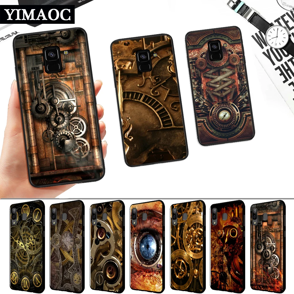 

Steampunk Gears Silicone Soft Case for Samsung A3 A5 A6 Plus A7 A8 A9 A10 A20 A30 A50 A10S A30S A50S