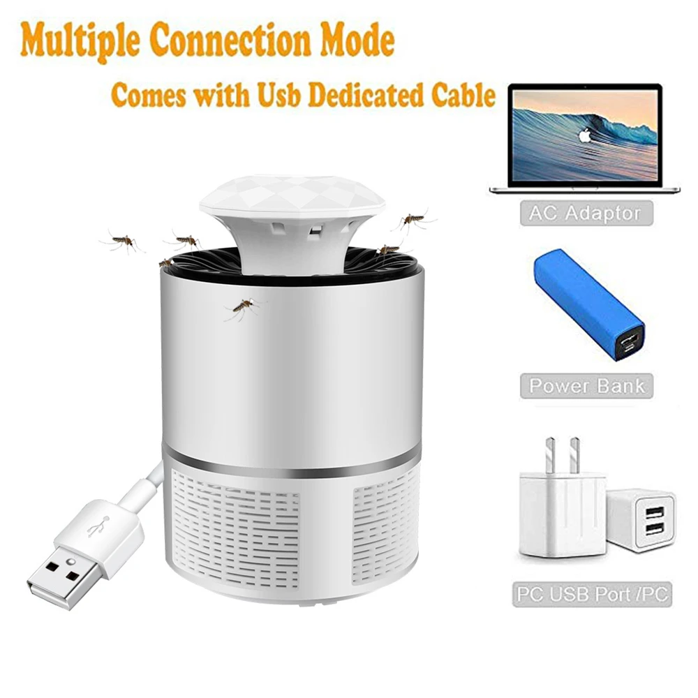 

2019 LED Mosquito Repellent Killer Lamp USB Electric Bug Fly Insect Zapper Pest Trap Light work with Computer USB Ports Device