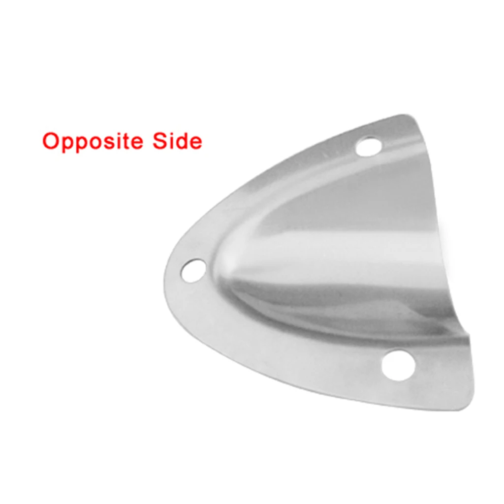 Silver Vent Hole Cover Vent Cover, Stainless Steel, Clam Shell Shape