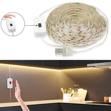 Ручной переключатель развертки светодиодный светильник для 1 м 2 м 3M 4M 5 м Питание от USB кухонная лампа для спальни шкаф декоративный светильник ing