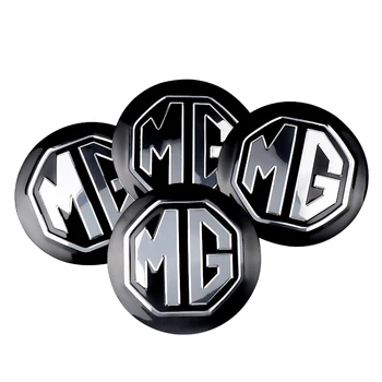 

4Pcs 56MM Car Aluminum Alloy Steering Wheel Tire Center Hub Caps Stickers For MG ZS GS 5 Gundam 350 Parts TF GT 6 Accessories