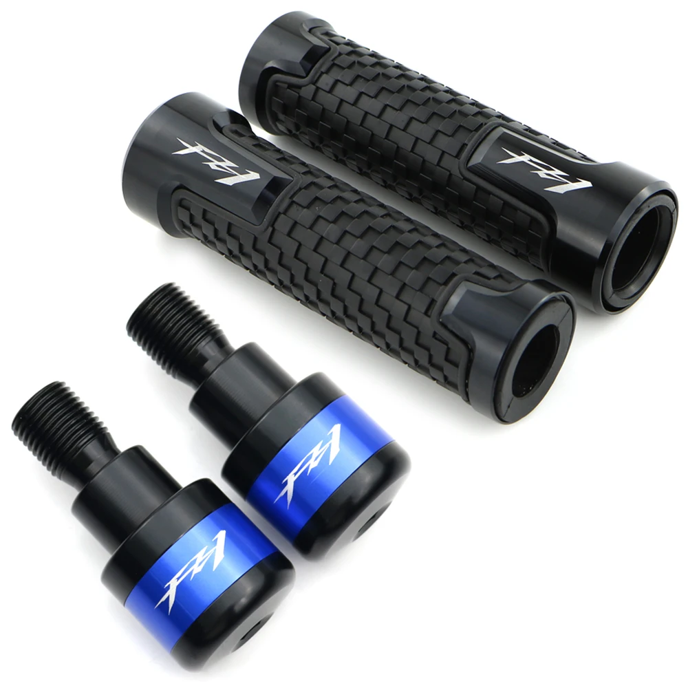 

Motorcycle Handlebar Grips Bar End Cap Covers Plugs Fit For Yamaha FZ1 2001-2015 Handle Grip