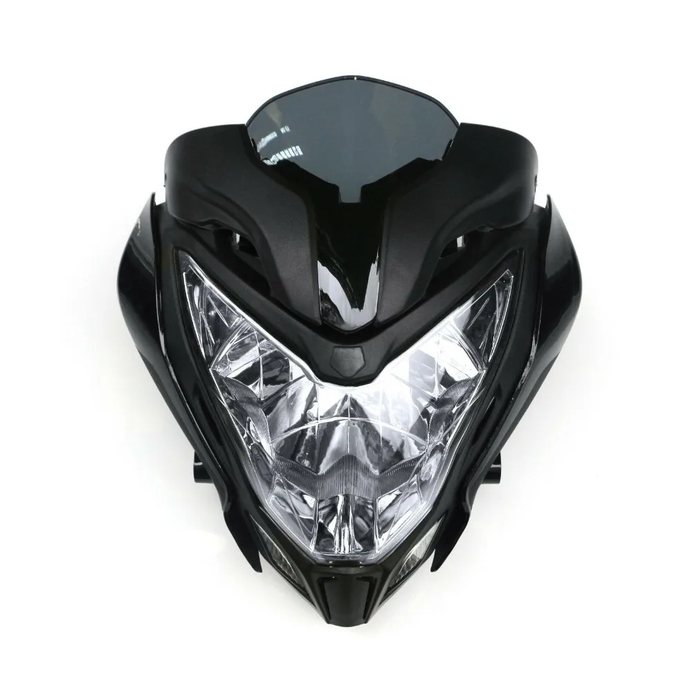 Фара мотоцикла в сборе+ обтекатель черный подходит для BAJAJ PULSAR150 200