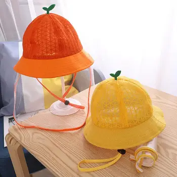 

Kids Breathable Mesh Dust Proof Anti Droplet Full Face Shield Bucket Cap Hat Anti-Fog Safety Isolation Protective Mask