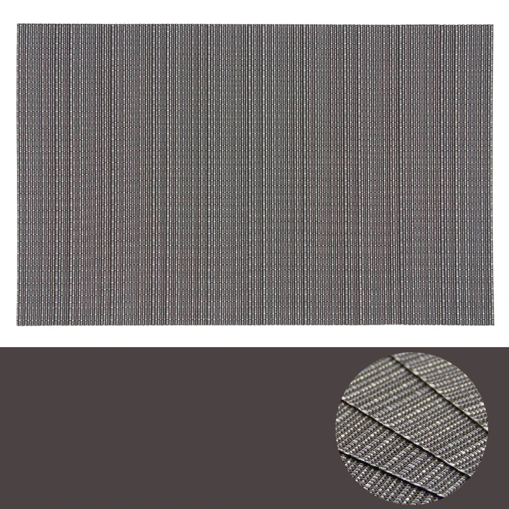 dark grey 45x35 см прямоугольные настольные коврики салфетка под столовые приборы отель сплошной цвет ПВХ Западный коврик для еды полосатый Настольный коврик домашний рабочий стол украшение Новинка - Цвет: dark grey