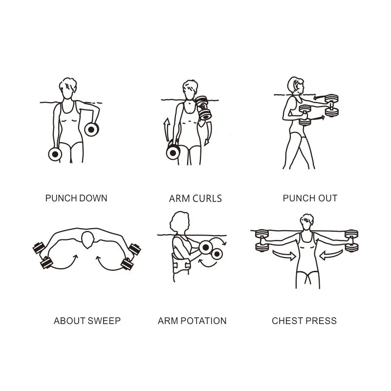 Men's WOMEN'S Swimming Yoga Sports Supplies Children's Fitness Equipment Eva Water Floating Dumbbell postpartum weight loss