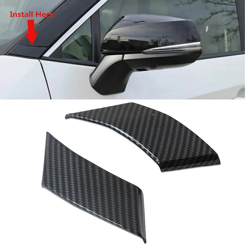 For Toyota RAV4 2019 2020 Front Door Window Bracket A Pillar Cover Trim Accessories 2pcs