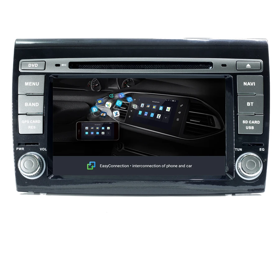 2Din Авто Радио Android 9 для Fiat Bravo 2007-2012 GPS для автомобиля, стерео Мультимедийный Плеер четырехъядерный ram 2 Гб rom 16 Гб DSP DVR Wifi RDS