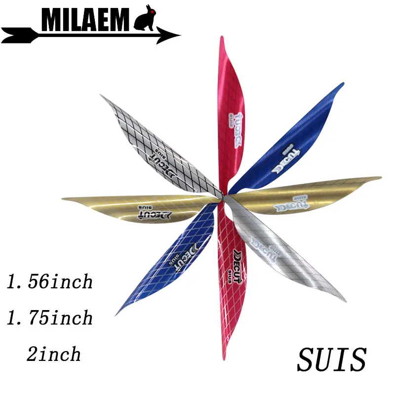 

100pcs Archery Spin Wing 1.75inch /2inch Spiral Feather Right Wing Carbon Aluminum Arrow Compund Recurve Shooting Accessories