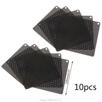 

10PCS 120MM PVC Fan Dust Filter PC Dustproof Case Cuttable Computer Mesh Cover Black S23 20 Dropship