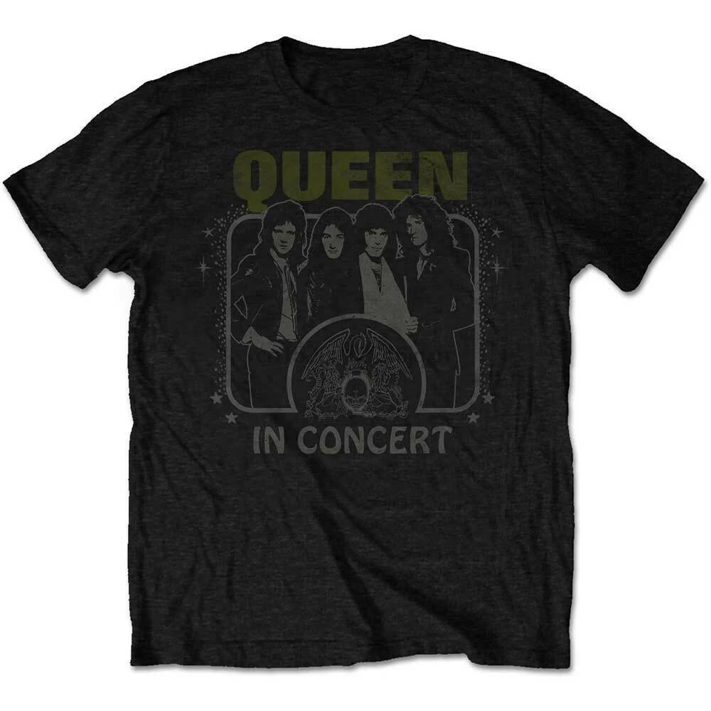 Queen Live In Concert богемная роковая Официальная футболка Мужская Унисекс хлопковая