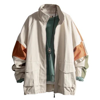 

Vintage Jacket Many Pockets Plus Big Size Men Loose Streetwear Mens Jackets bomber windbreaker vintage hip hop clothing II50NSJK