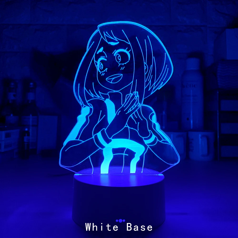 3d night light 3d Lamp Anime My Hero Academia Ochako Uraraka Light for Bedroom Decor Child Kids Birthday Gift Uraraka Lamp My Hero Academia night light lamp