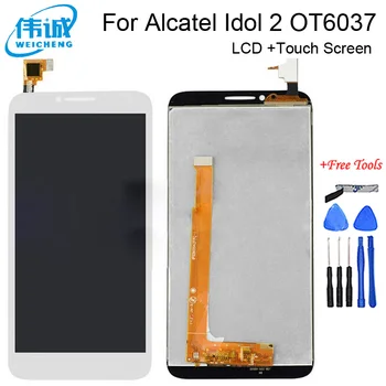 

WEICHENG For Alcatel One Touch Idol 2 6037 6037Y 6037K OT6037 OT-6037 LCD Display Digitizer Screen Complete Assembly+Free Tools