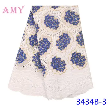 

Brode Coton Africain Swiss Voile Lace In Switzerland African Dry Lace With Stone High Quality Nigerian For Wedding AMY3434B