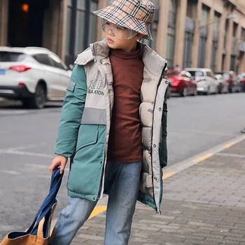 

2020 new boy winter jacket -30 degree children clothing warm down cotton jacket Hooded coat thicken outerwear kids parka clothes