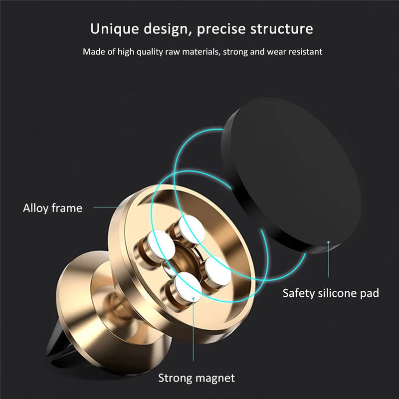 Автомобильные аксессуары Автомобильный магнитный держатель для телефона автомобильный gps Air Vent крепление магнит Подставка для сотового телефона держатель для IPhone 7 samsung Прямая поставка