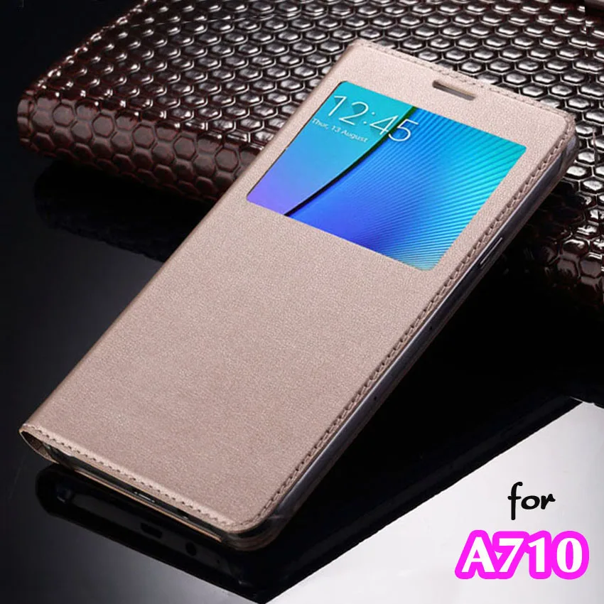 Кожаный чехол-книжка для телефона Samsung Galaxy A7 2016 A 7 A72016 SM A710 A710F SM-A710F противоударный