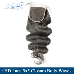HD Lace 5x5 Closure Brazilian Body Wave New Star Virgin Hair HD Lace Free Part Closure