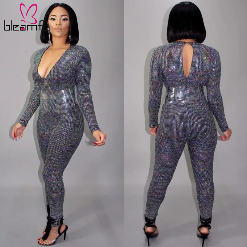 glitter bodycon jumpsuit