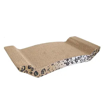 

Corrugated Paper Grinding Claw Plate with Catnip Leopard Print Pattern _WK