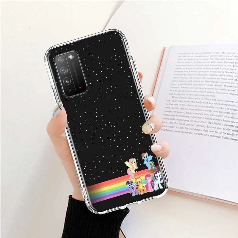 Радужный силиконовый чехол My Little Pony для Huawei Honor 9S 9C 9A 8X 9X Pro 10 Lite 20 30 Youth Play задняя