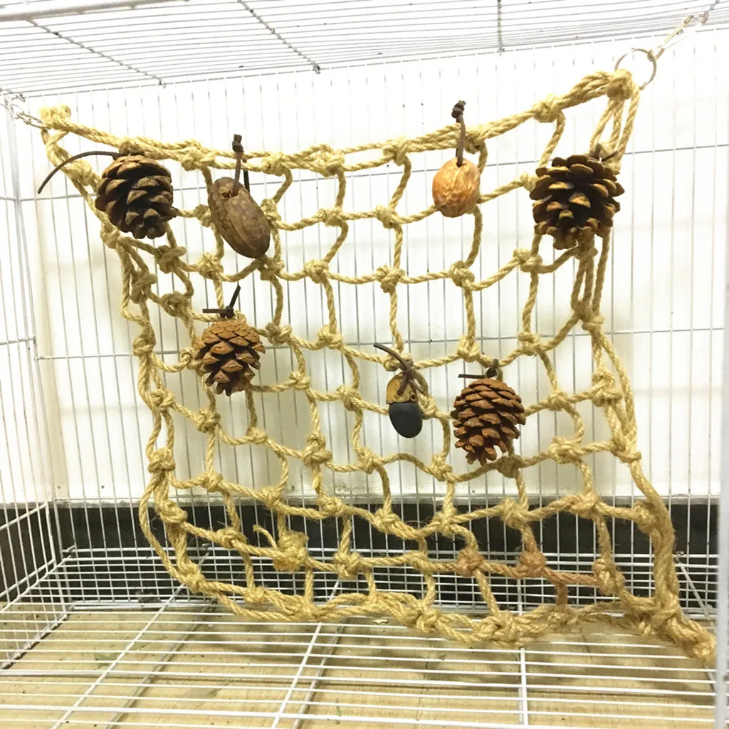 Макау какакаду игрушка птица игрушка гайка укуса игрушка странная забавная сетка для лазанья Экологически чистая 8,13