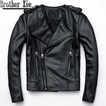 

2020 Fashion Black Luxury Genuine Leather Jackets Women Lambskin Real Leather Short Slim Jacket Coats Female Zippers Streetwear