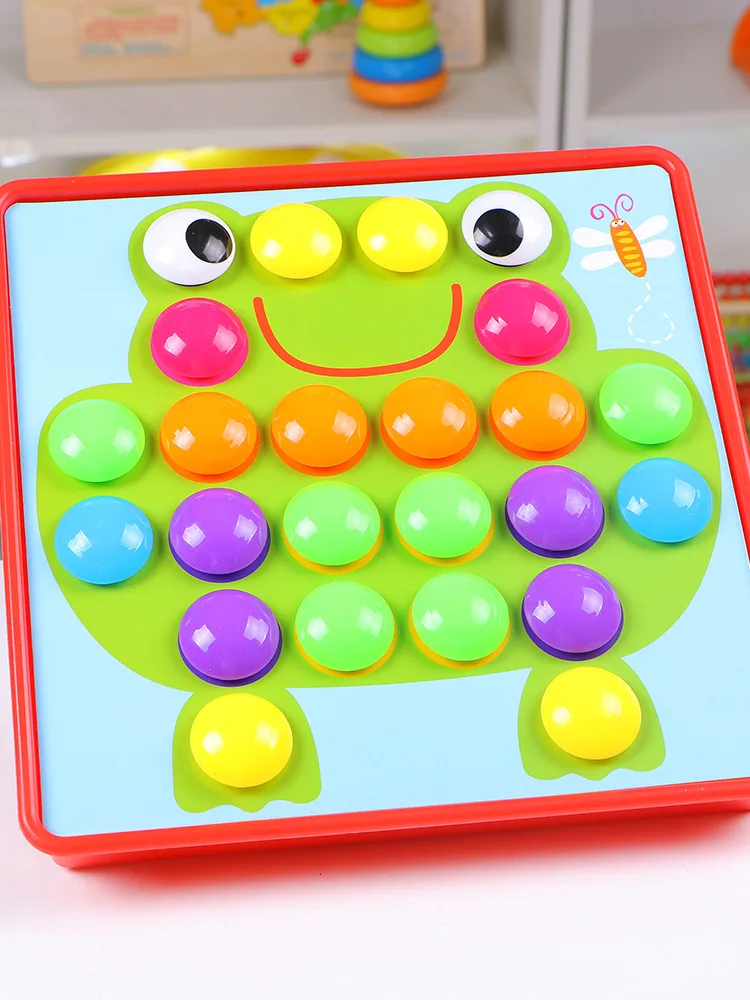 

CHILDREN'S Puzzle GIRL'S Large Size 1-2-3 a Year of Age Male Baby Educational Toy Mushroom Nail Fight Inserted Educational Large