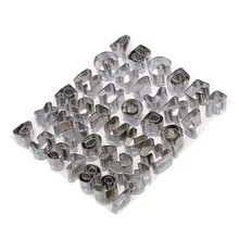 37 формы для печенья буквы/цифры Алфавит из нержавеющей стали