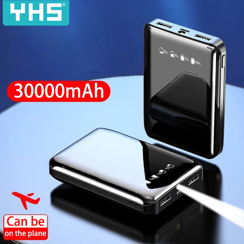 

Mini Power Bank 30000mAh Dual USB Mi PowerBank For Xiaomi Huawei Samsung Fast Charger Dual Usb Ports External Battery Portable
