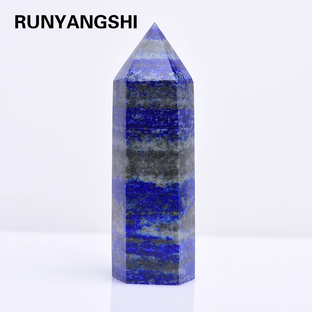 Runyangshi 1 шт. натуральный Лазурит палочка ТОЧКА чакры камни кристалл точка и