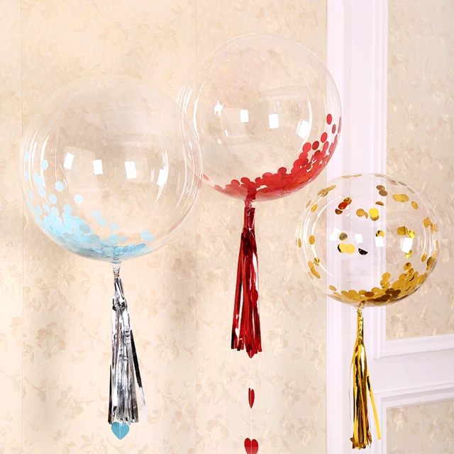10/18/24/36inch No Wrinkle Bobo Transparent Clear Balloons Baby Shower  Wedding Decorations Birthday Party