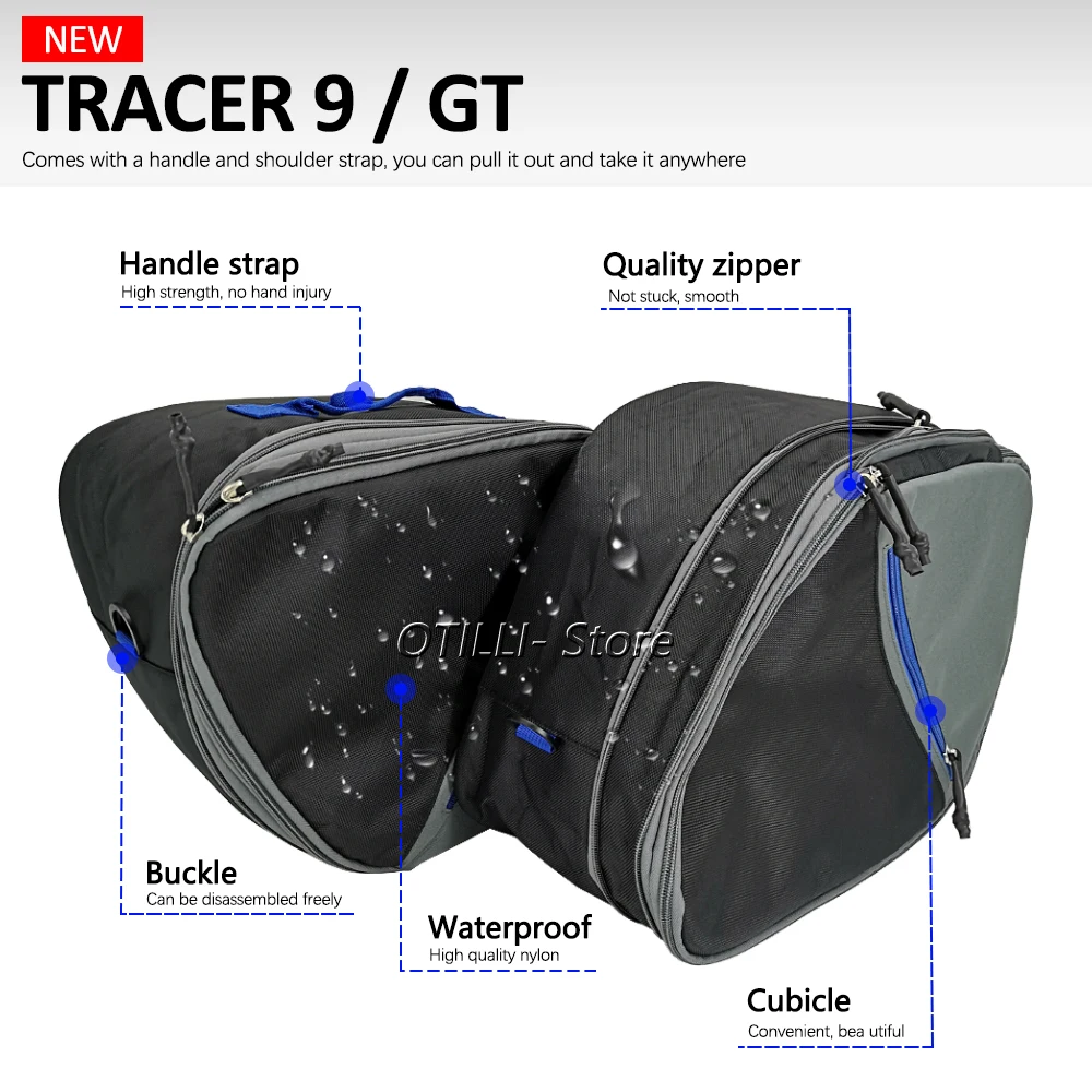 Сумка на багаж мотоциклетная для Yamaha Tracer 9 / 900 GT Черная |