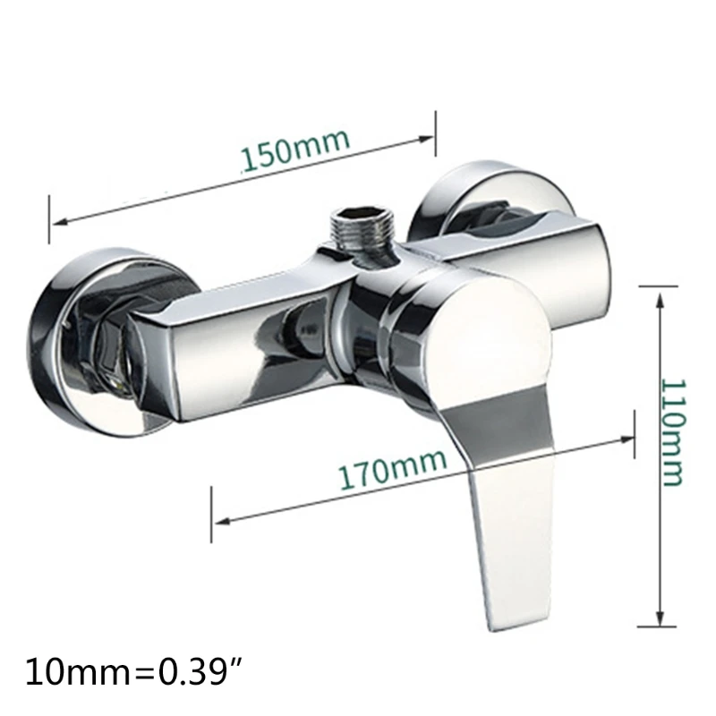Triple Bathtub Hot and Cold Mixing Water Faucet Sink Spray Double Shower Head Deck Taps Home Improvement Parts 6