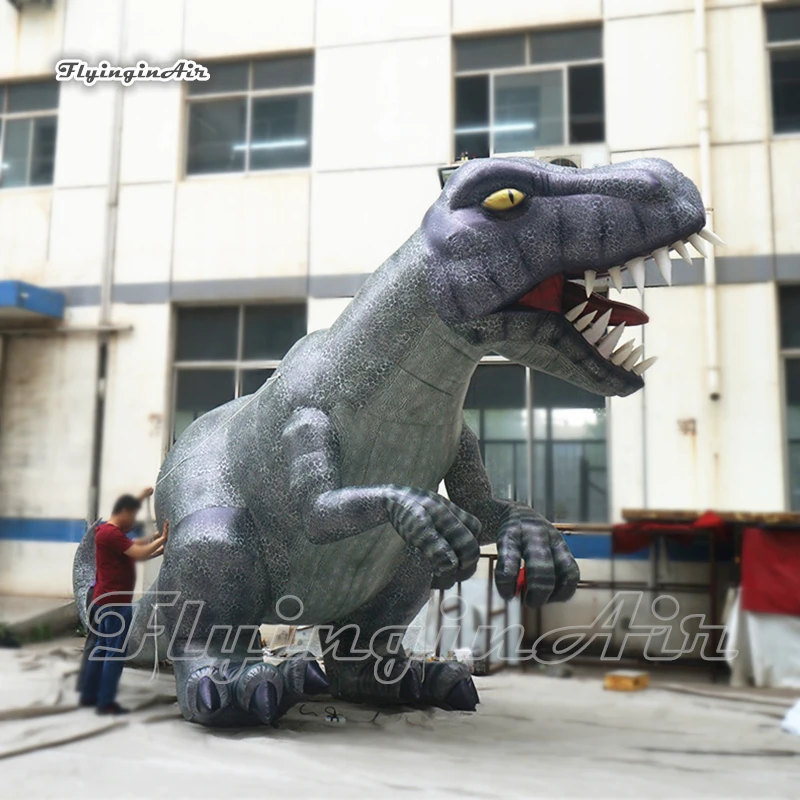 Dinosauro Gonfiabile Gigante Di Prestazione Di Parata Replica 5M Animale T-Rex Modello Tyrannosaurus Rex Soffiato Ad Aria Per Spettacolo Di Eventi Nel