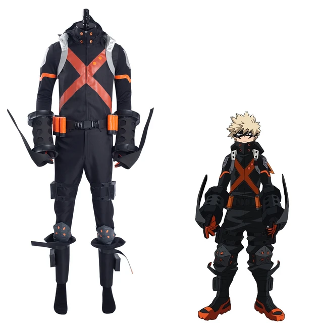 Boku no Hero Academia o Filme 3: Missão dos Heróis do Mundo Katsuki Bakugou  Traje Cosplay Halloween Carnaval Suit - AliExpress