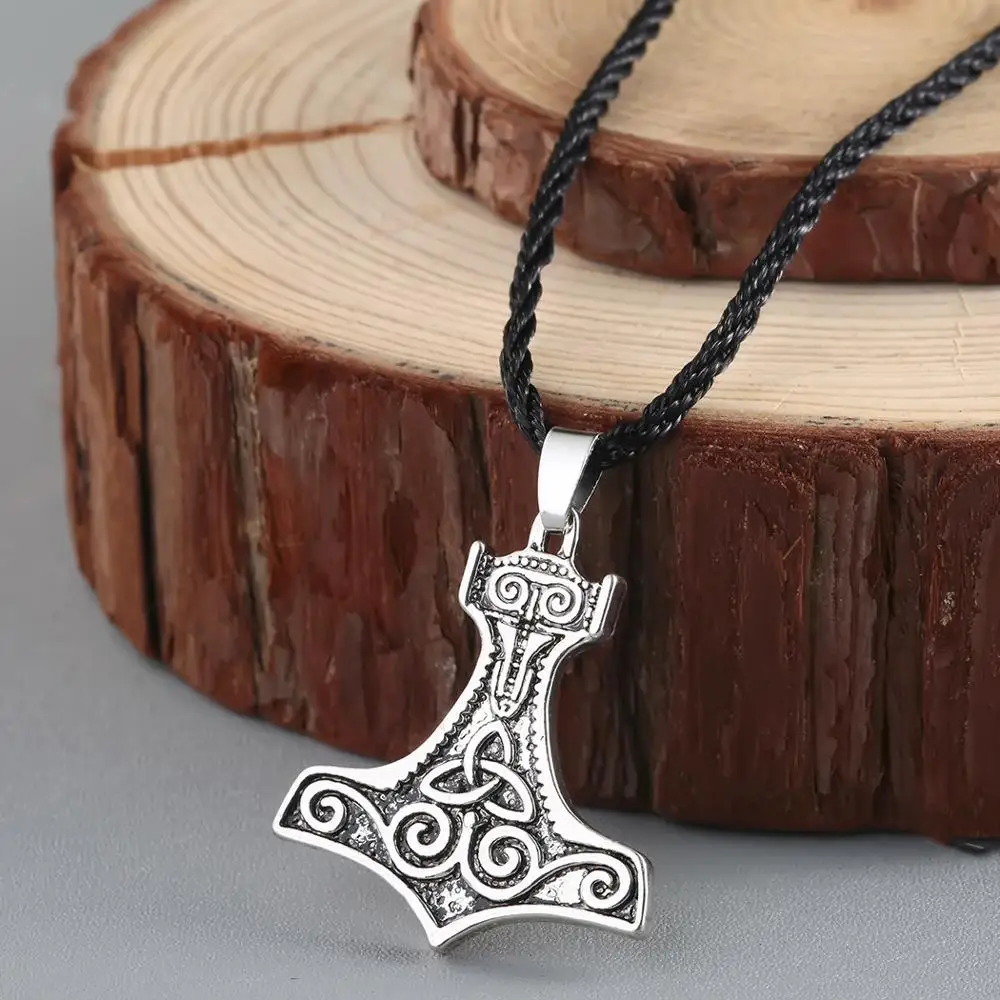 QIAMNI мужские викинги Valknut славянский Амулет ожерелье женские круглые языческие тибетские религиозные этнические древнескандинавские ювелирные украшения подарочный Шарм