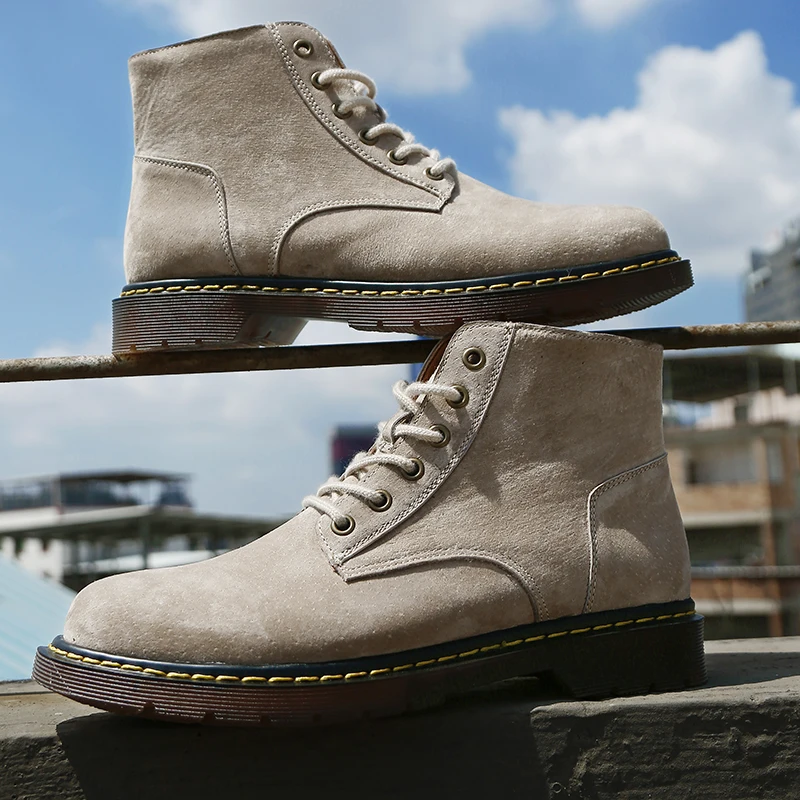 

New Winter Warm Ankle Boots Lace Up Mans Footwear High Top Men Casual Shoes Suede Snow Boots %