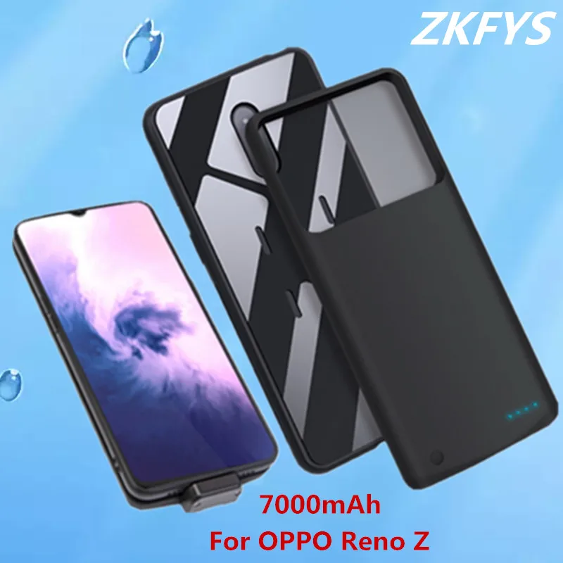 

Power Case For OPPO Reno Z Portable Power Bank Battery Case Large Capacity 7000mAh High Quality External Battery Charger Case